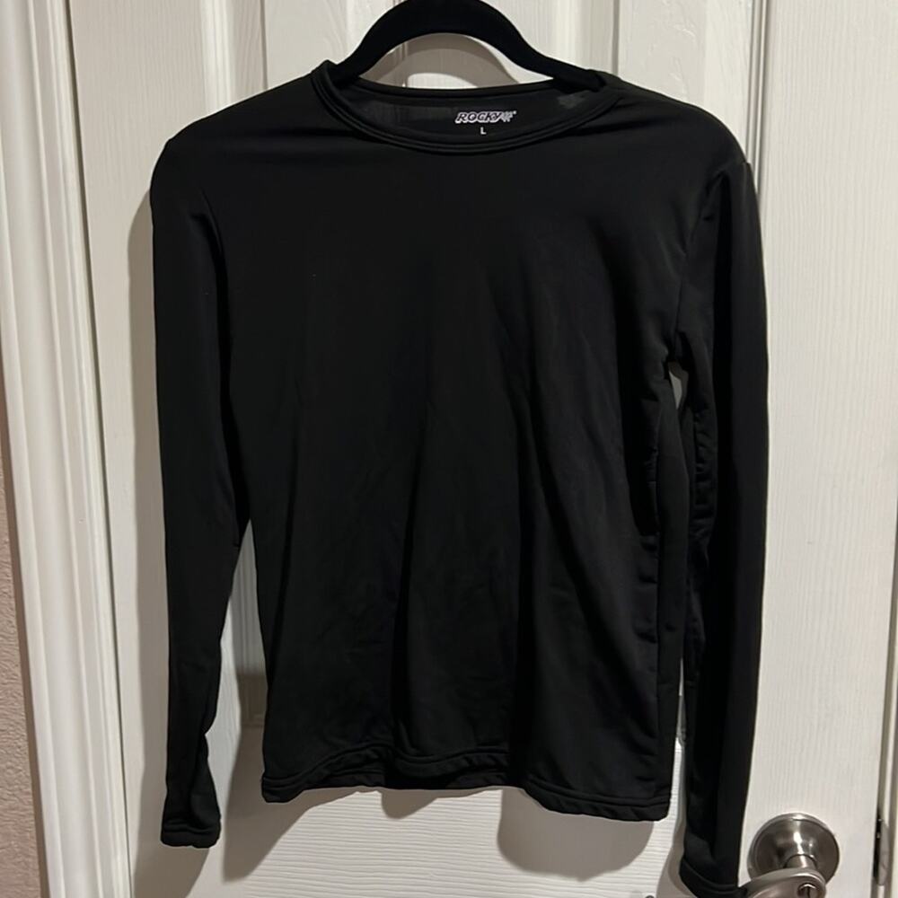 Rocky Thermal Underwear set pants and shirt Kids Size Large Black